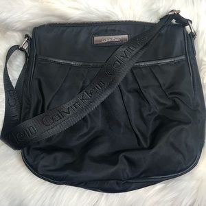 Calvin Klein Nylon Top Zip Messenger Crossbody